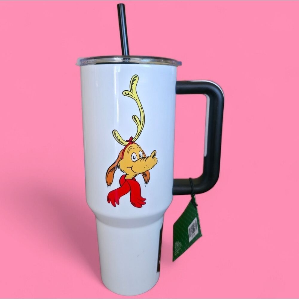 NWT Dr Seuss Max Christmas 40oz Stainless Steel Tumbler